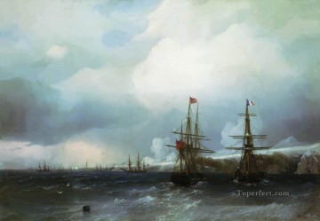 the capture of sebastopol 1855 Romantic Ivan Aivazovsky Russian Oil Paintings